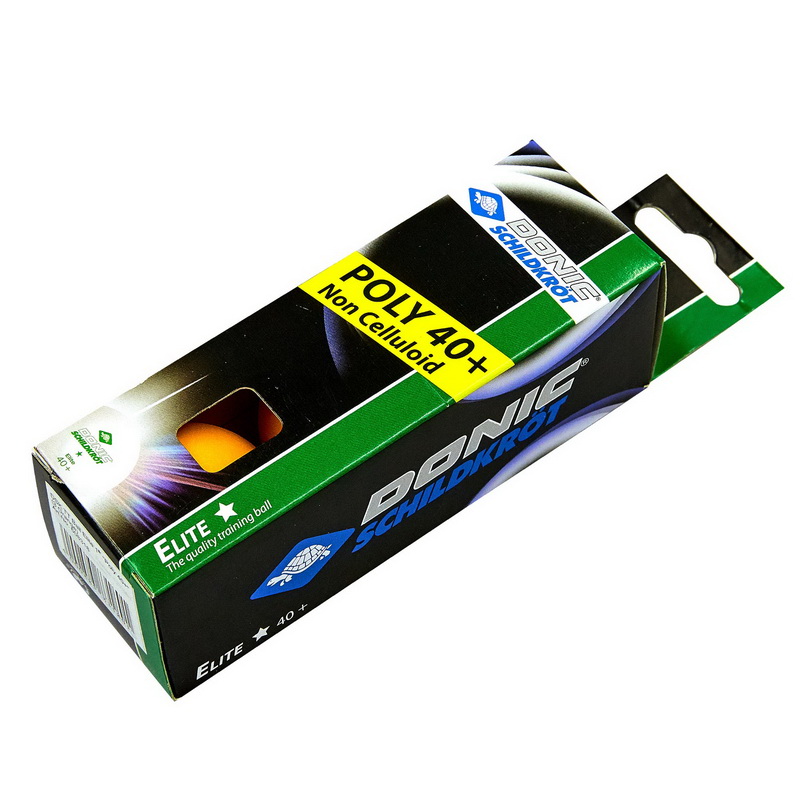 Набір м'ячів для настільного тенісу DONIC ELITE 40+ 1star MT-608318 3шт помаранчевий