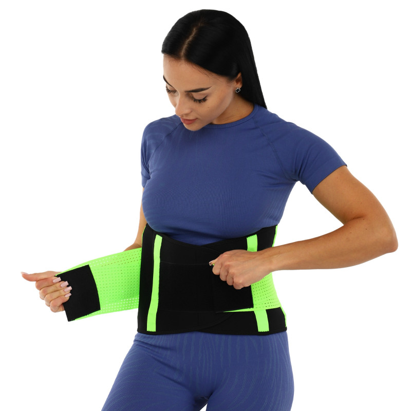 Пояс корсетний для спорту Екстрим Пауер Белт (extreme power belt) FIT NOW BC-3456 S-M Помаранчевий