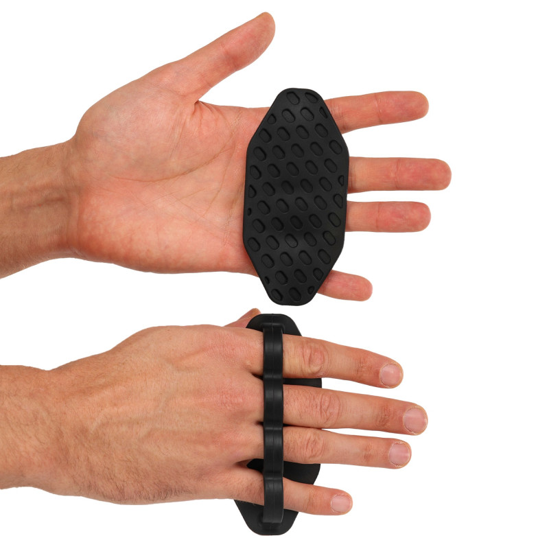 Накладки на долоні грипси Gym Grips для силових тренувань та турніка силіконові нековзні Sport TA-6742 2 шт чорний