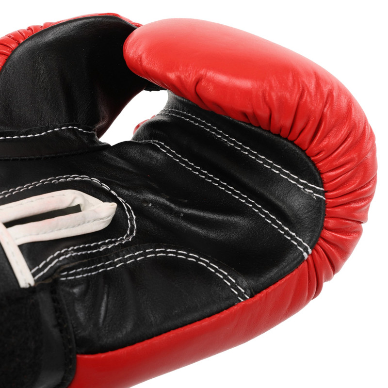 Рукавиці боксерські на липучці шкіряні BOXER 2023 10-12унцій Синій-чорний