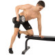 Гантель цільна професійна з поліуретановим покриттям TECHNOGYM TG-1834-30 1шт 30кг чорний-сірий
