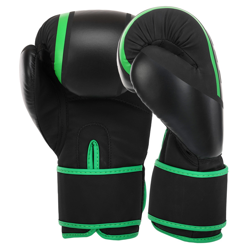 Рукавиці боксерські на липучці PU HARD TOUCH BO-4250 10-14 унцій Чорний-помаранчевий
