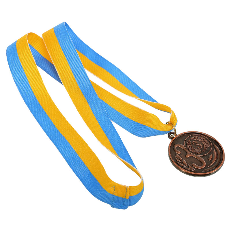 Медаль спортивна зі стрічкою Sport WREATH C-1489-5 ø5см золото, срібло, бронза