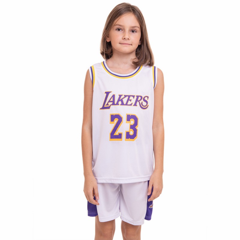 Форма баскетбольна дитяча NBA клуб Los Angeles Lakers 23 BA-0563 S-2XL Фіолетовий-жовтий