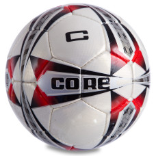 М'яч футбольний CORE CRYSTAL 5 STAR CR-007 №5 PU білий-червоний