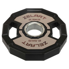 Млинці диски гумові 2 Handle металева втулка Zelart TA-4792-2_5 51мм 2,5кг чорний-сірий