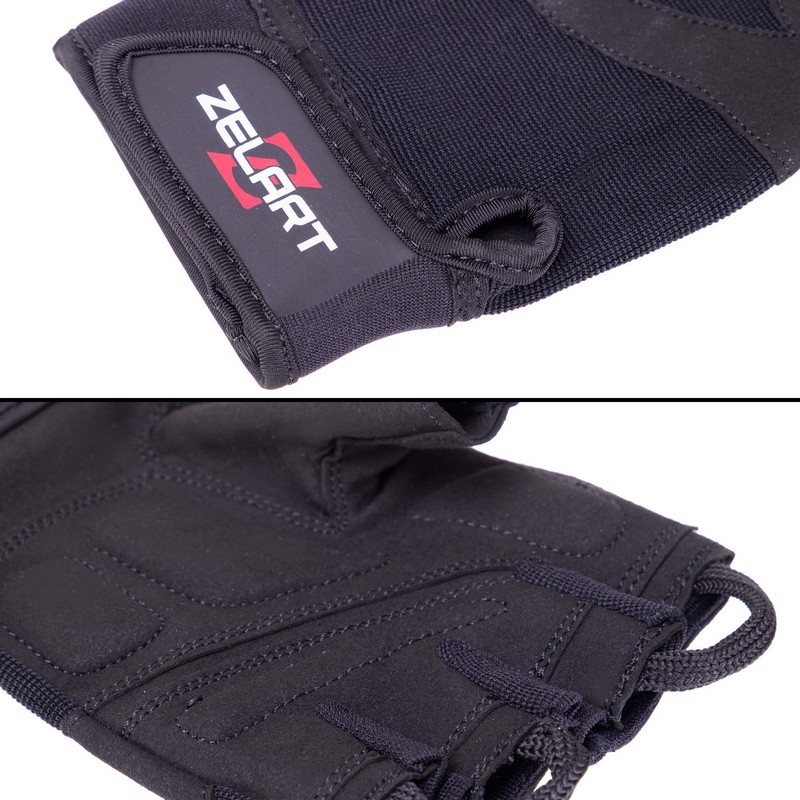 Рукавиці для фітнесу та тренувань Zelart SB-161591 S-XXL Чорний