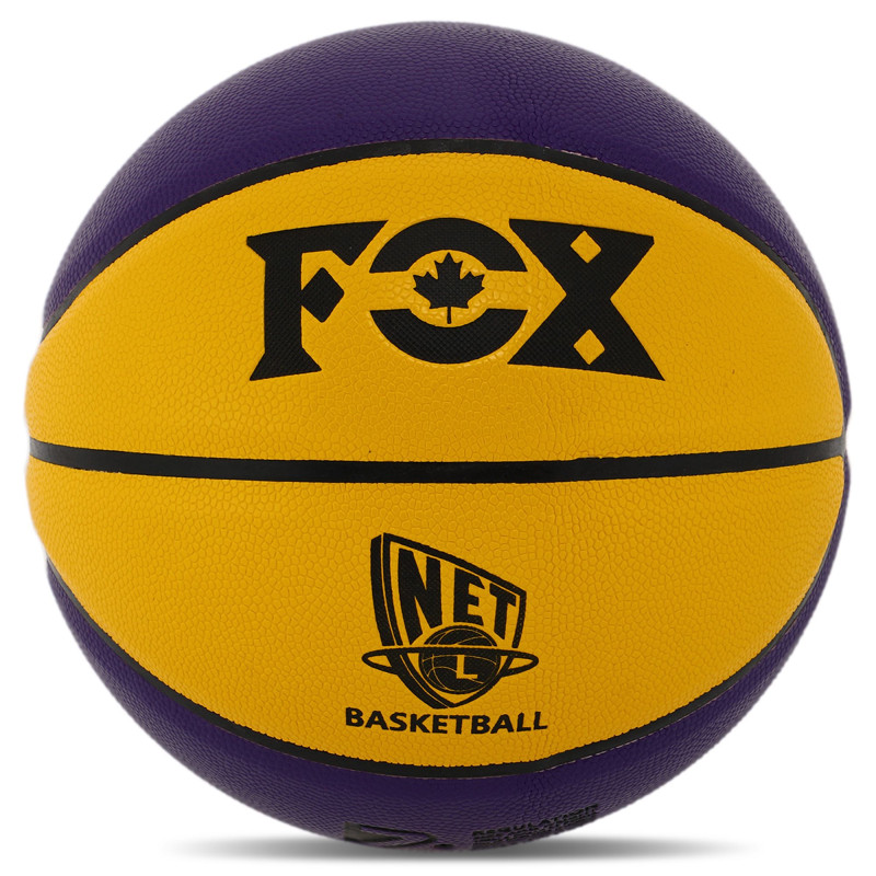 М'яч баскетбольний FOX BA-8977 NET розмір 7 фіолетовий-жовтий