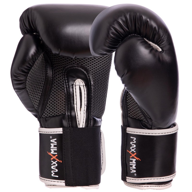 Рукавиці боксерські на липучці PU MAXXMMA GB01S 10-12 унцій Червоний
