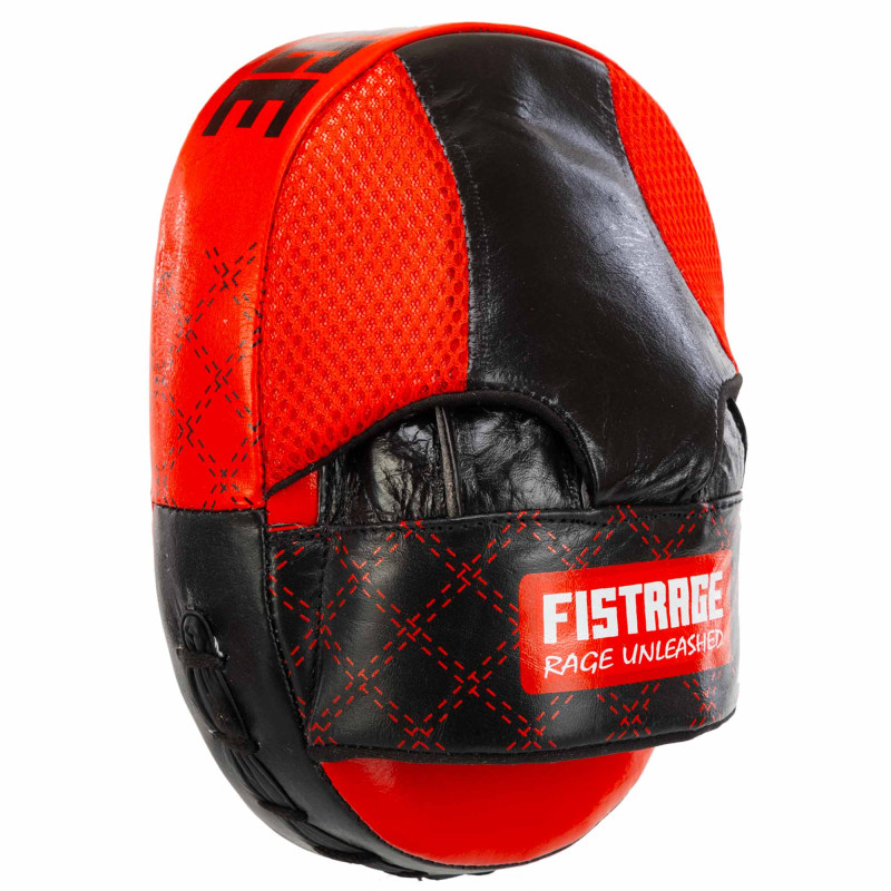 Лапа боксерська вигнута тренувальна шкіра FISTRAGE VL-4308 23x17x6см 2штуки