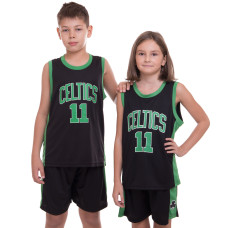 Форма баскетбольна дитяча NBA клуб Boston Celtics 11 BA-0967 S-2XL Чорний-зелений