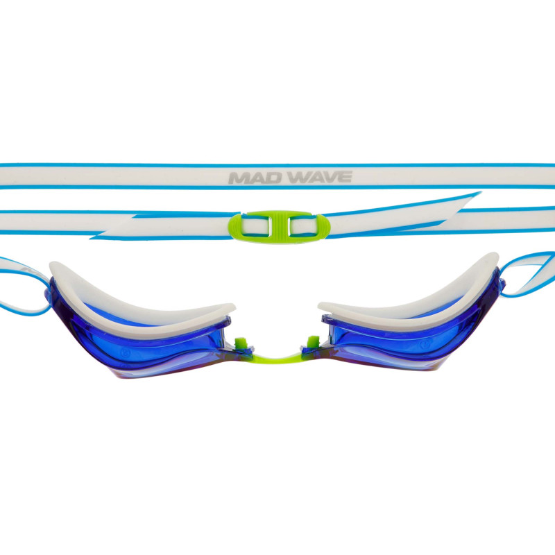 Окуляри для плавання стартові райдужні лінзи MadWave TURBO RACER II RAINBOW M045806