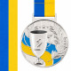 Медаль спортивна зі стрічкою Sport UKRAINE з українською символікою C-6833 ø6,5см золото, срібло, бронза