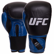 Рукавиці боксерські на липучці PU UFC PRO Compact UHK-75002 L синій-чорний