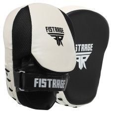 Лапа боксерська вигнута тренувальна FLEX FISTRAGE VL-8284 25x20x10см 2штуки чорний-білий