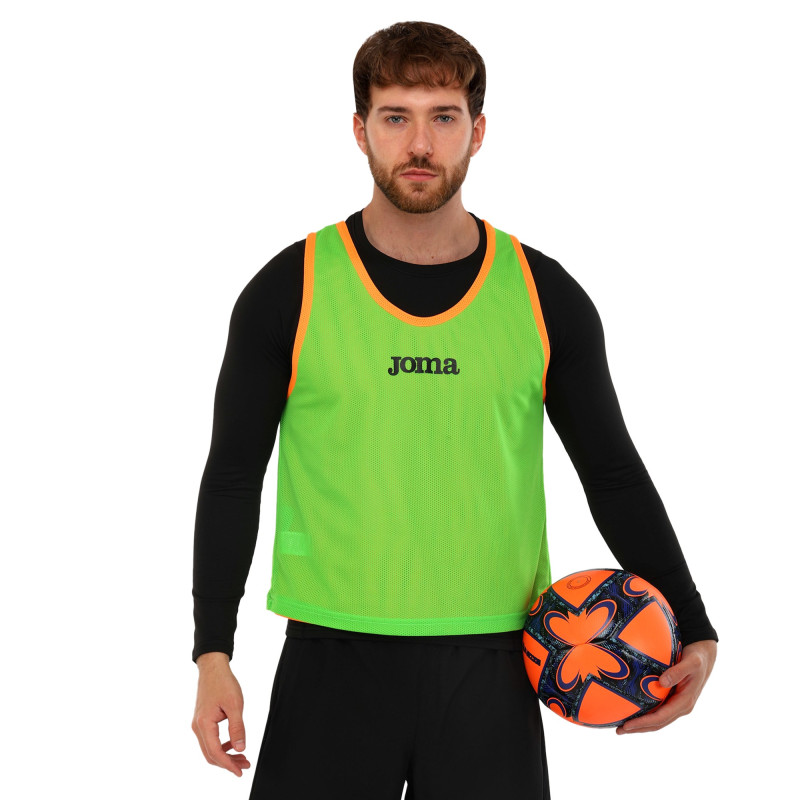 Манішка спортивна ігрова двостороння цільна Joma 101689-050 салатовий-помаранчевий