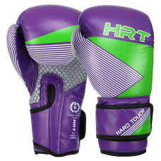 Рукавиці боксерські дитячі на липучці PU HARD TOUCH BO-7709 4-8 унцій Фіолетовий-Салатовий