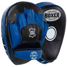 Лапа боксерська вигнута тренувальна шкіра BOXER 2010-01 19х23х4см 2штуки