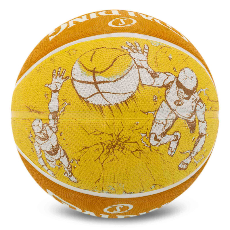 М'яч баскетбольний гумовий SPALDING SKETCH CRACK 84450Y розмір 7 жовтий