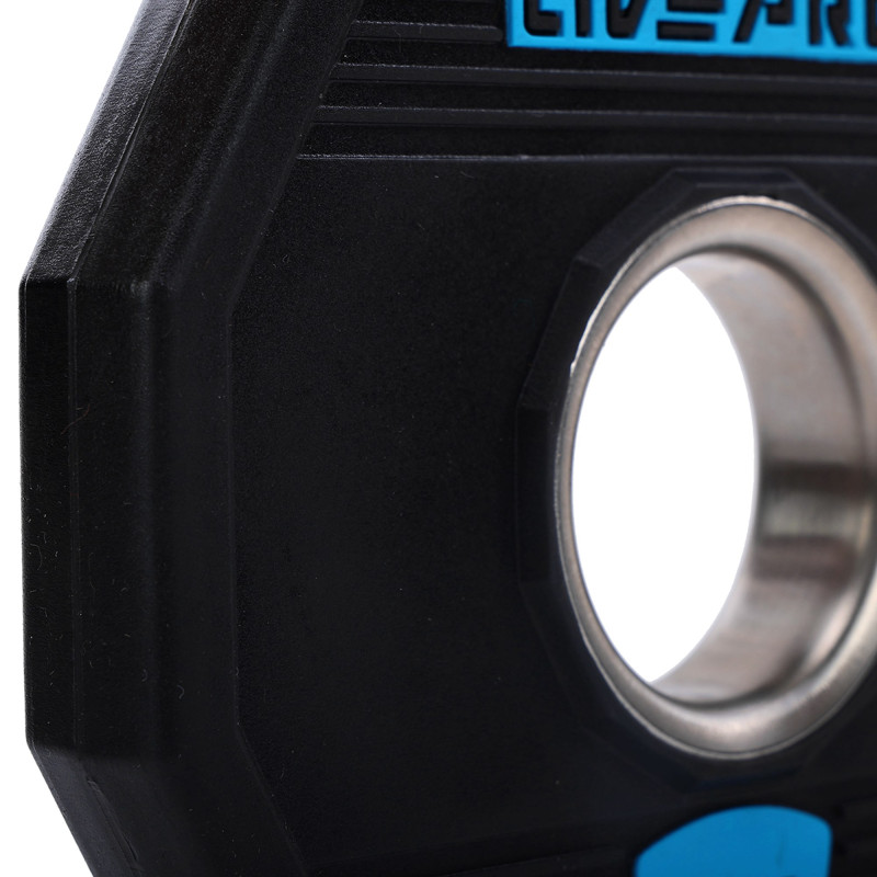 Блини диски поліуретанові 2 Handle металева втулка LiveUp LP8023-1_25 ø51мм 1,25кг чорний