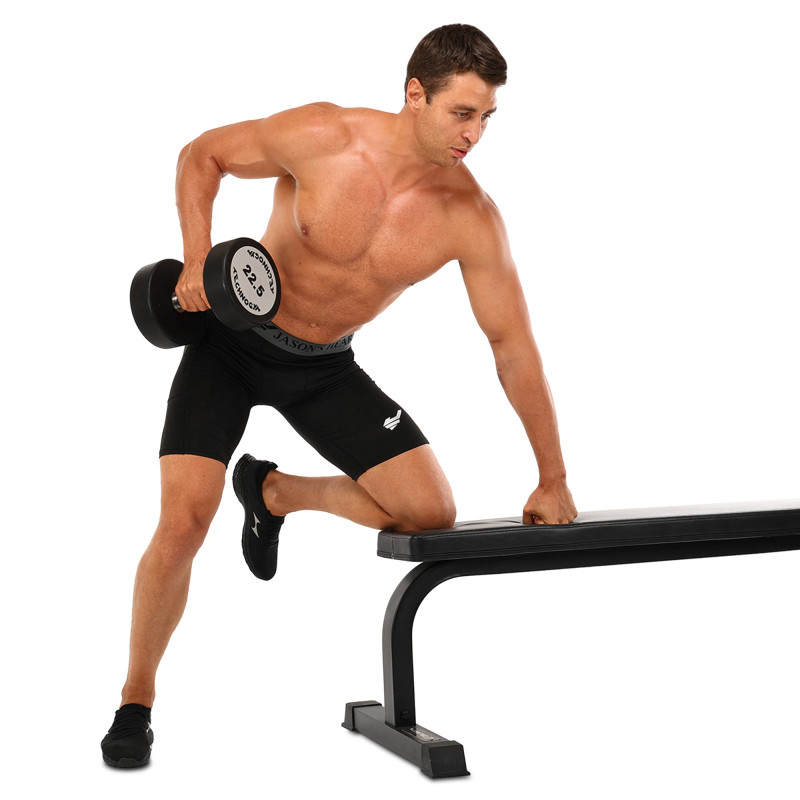 Гантель цільна професійна з поліуретановим покриттям TECHNOGYM TG-1834-22_5 1шт 22,5кг чорний-сірий