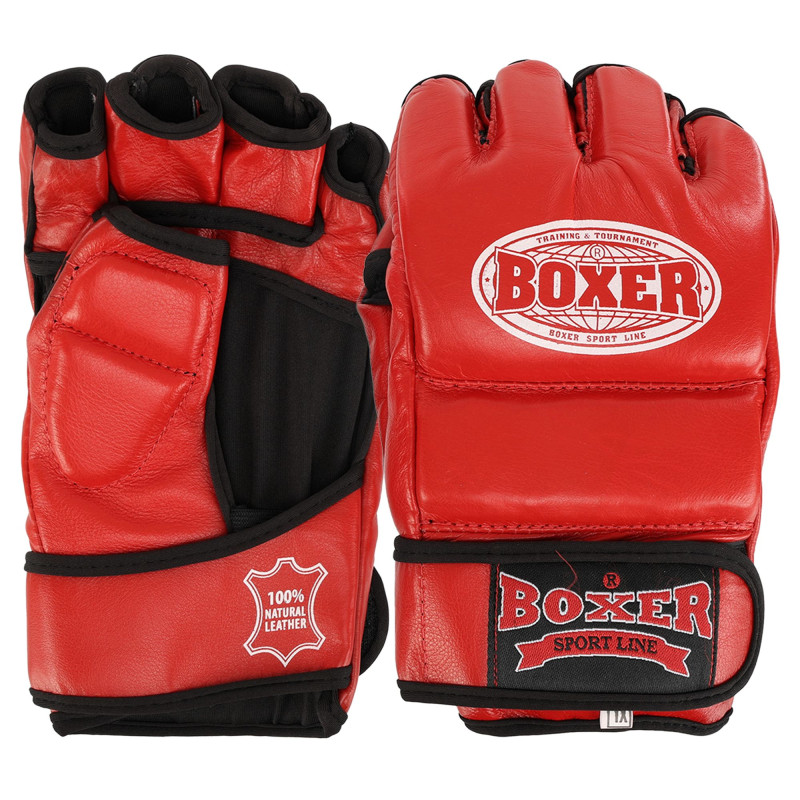 Рукавиці для змішаних єдиноборств MMA BOXER 5020 M-XL Чорний