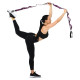 Стрічка стропа з петлями для розтяжки STRETCHING STRAP EZOUS I-02 10 петель сірий-фіолетовий