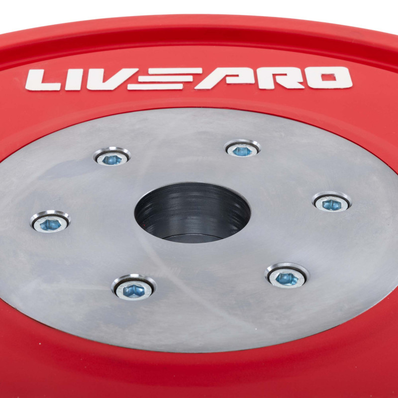 Бамперні диски гумові Bumper Plates LiveUp LP8335-25 ø50.5мм 25кг червоний
