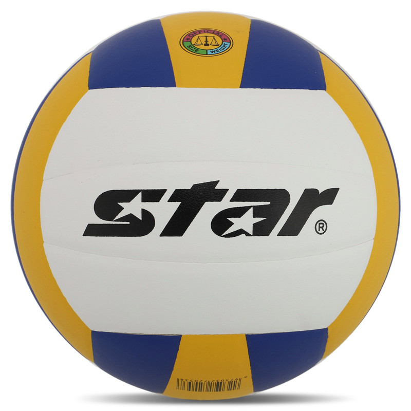 М'яч волейбольний STAR X-POWER PLUS VB5055C-33 №5 PU білий-жовтий-синій