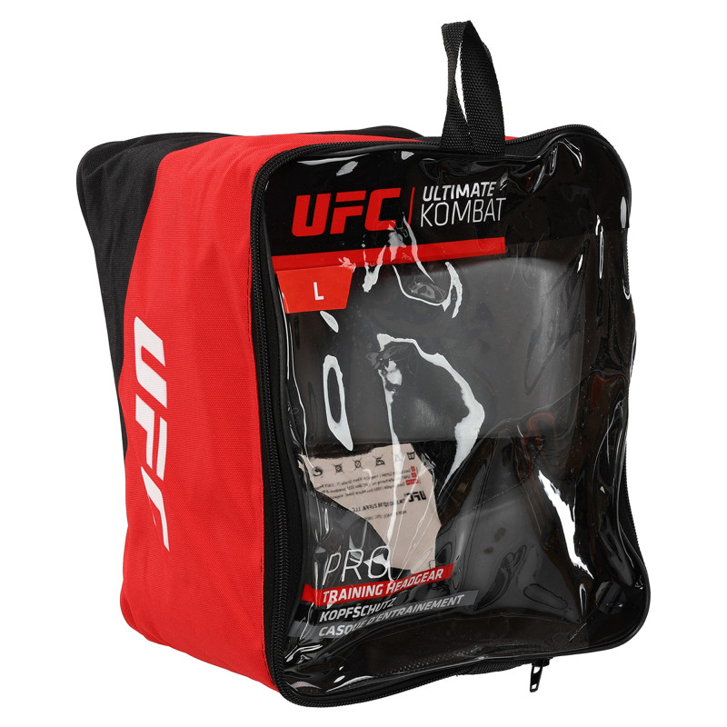 Шолом боксерський у мексиканському стилі шкіряний UFC PRO Training UHK-69961 XL срібний-чорний