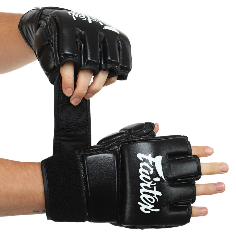 Рукавиці для змішаних єдиноборств MMA FARTEX BO-0582 S-XL Чорний
