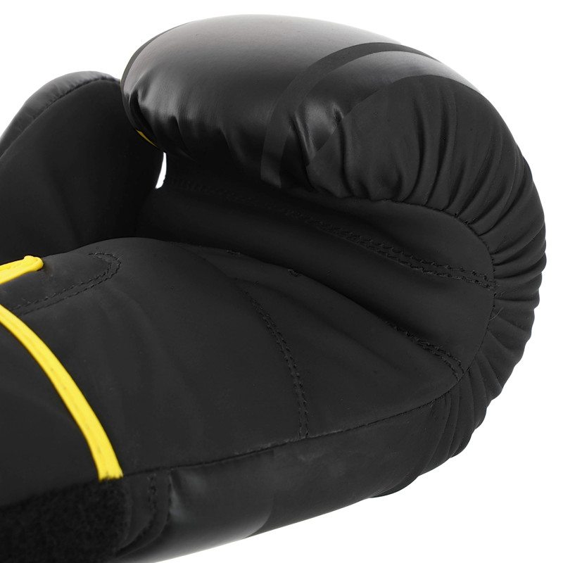 Рукавиці боксерські на липучці PU HARD TOUCH BO-4250 10-14 унцій Чорний-помаранчевий