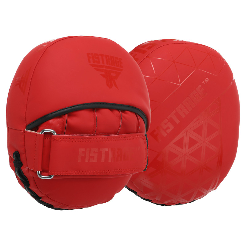 Лапа боксерська вигнута тренувальна шкіра FISTRAGE VL-4151 23х19х9см 2штуки