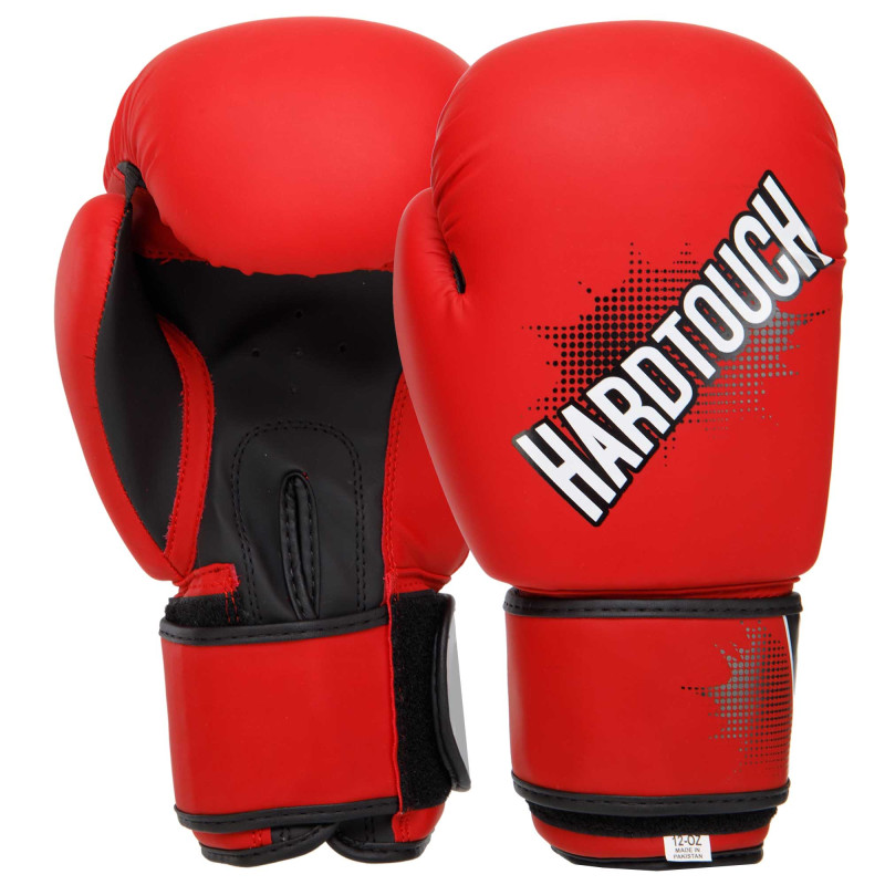 Рукавиці боксерські на липучці PU HARD TOUCH BO-4432 10-14 унцій Чорний-зелений