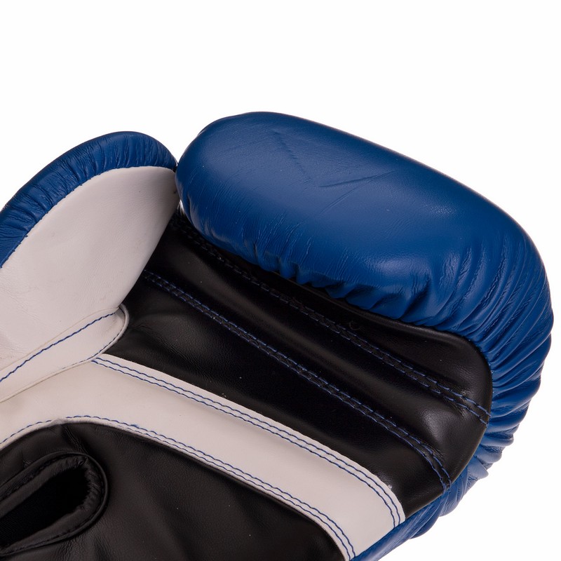 Рукавиці боксерські на липучці PU UFC PRO Fitness UHK-75114 18 унцій синій