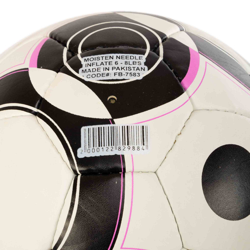 М'яч футбольний BALLONSTAR JUVENTUS FB-7583 №5 PU білий-чорний-рожевий