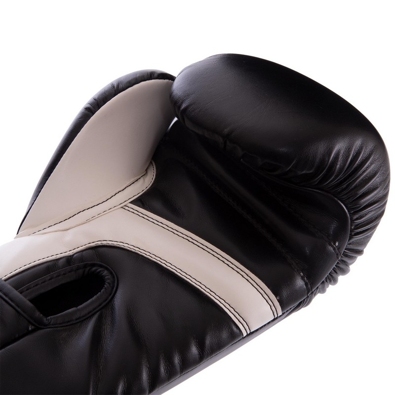 Рукавиці боксерські на липучці PU UFC PRO Fitness UHK-75028 14 унцій чорний