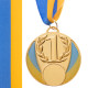 Медаль спортивна зі стрічкою Sport UKRAINE з українською символікою C-4339 ø6,5см золото, срібло, бронза