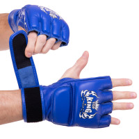 Рукавиці для змішаних єдиноборств MMA TOP KING Super TKGGS S-XL Синій