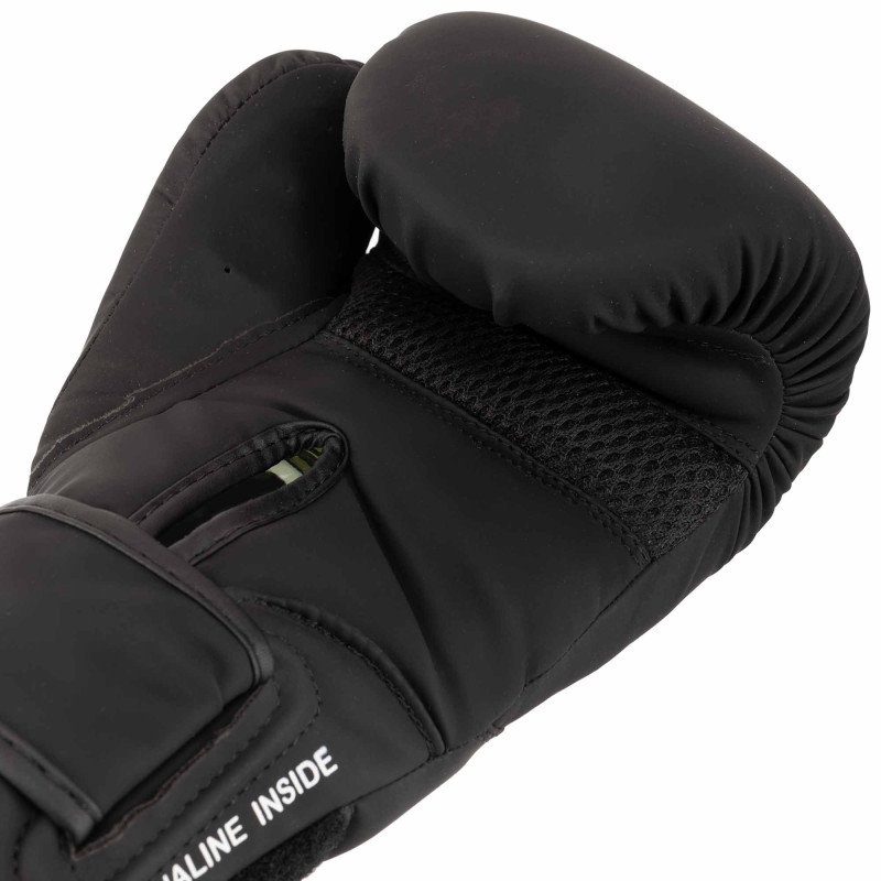 Рукавиці боксерські на липучці PU HARD TOUCH BO-7375 10-14унцій Чорний