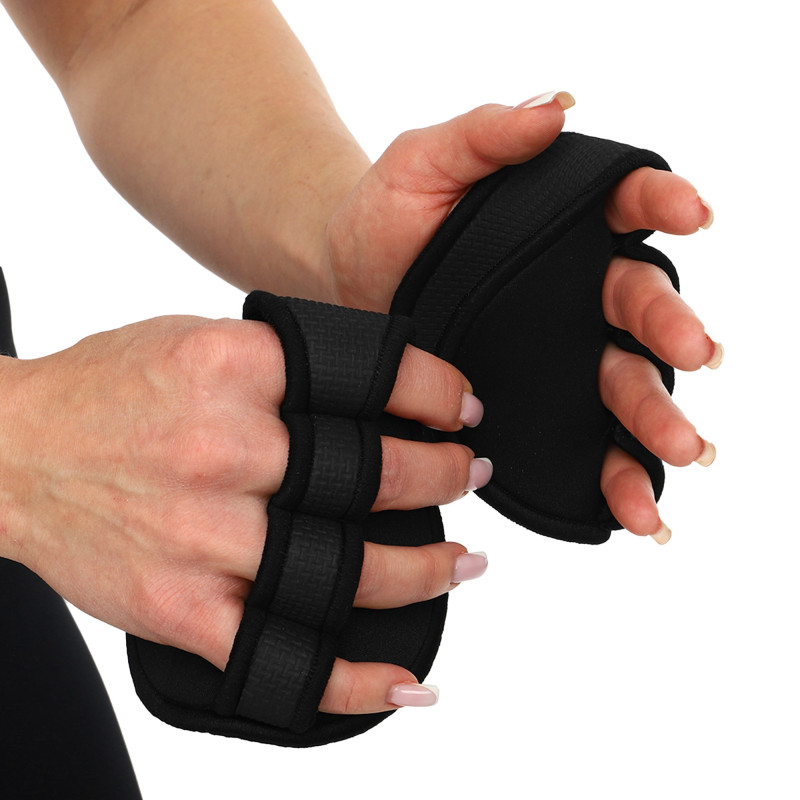 Накладки атлетичні нековзкі Грипад GRIPAD WorkOut HAND PROTECTION EZOUS D-01 чорний