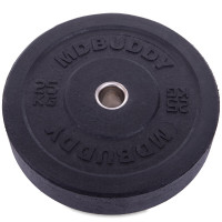 Бамперні диски гумові Bumper Plates MDbuddy TA-2676-25 51мм 25кг чорний