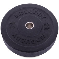 Бамперні диски гумові Bumper Plates MDbuddy TA-2676-25 51мм 25кг чорний