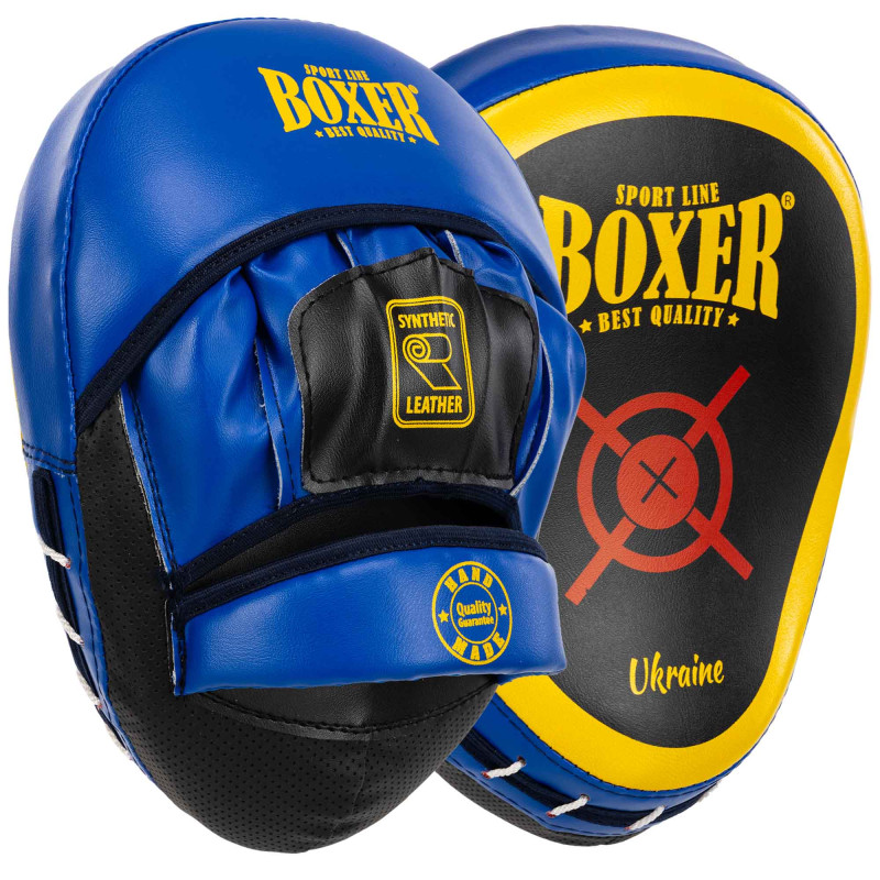 Лапа боксерська вигнута тренувальна Кожвініл BOXER Элит 2013-01 23х19х4,5см 2штуки