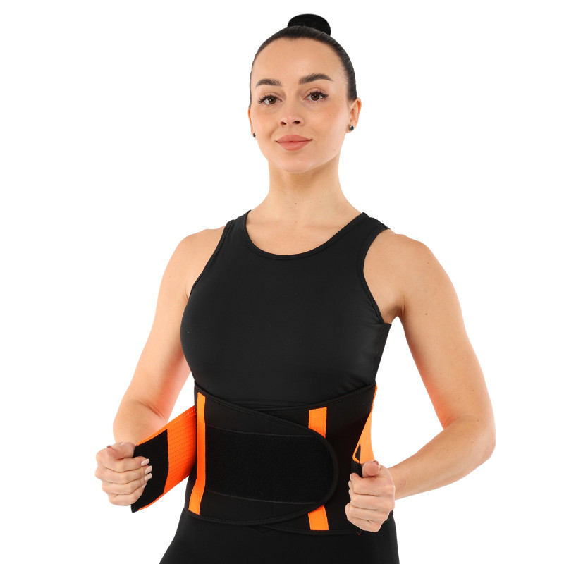 Пояс корсетний для спорту Екстрим Пауер Белт (extreme power belt) Hot Shapers 6606-1 S-XL Помаранчевий