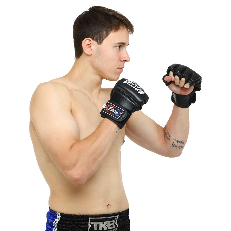 Рукавиці для змішаних єдиноборств MMA FARTEX BO-0582 S-XL Чорний