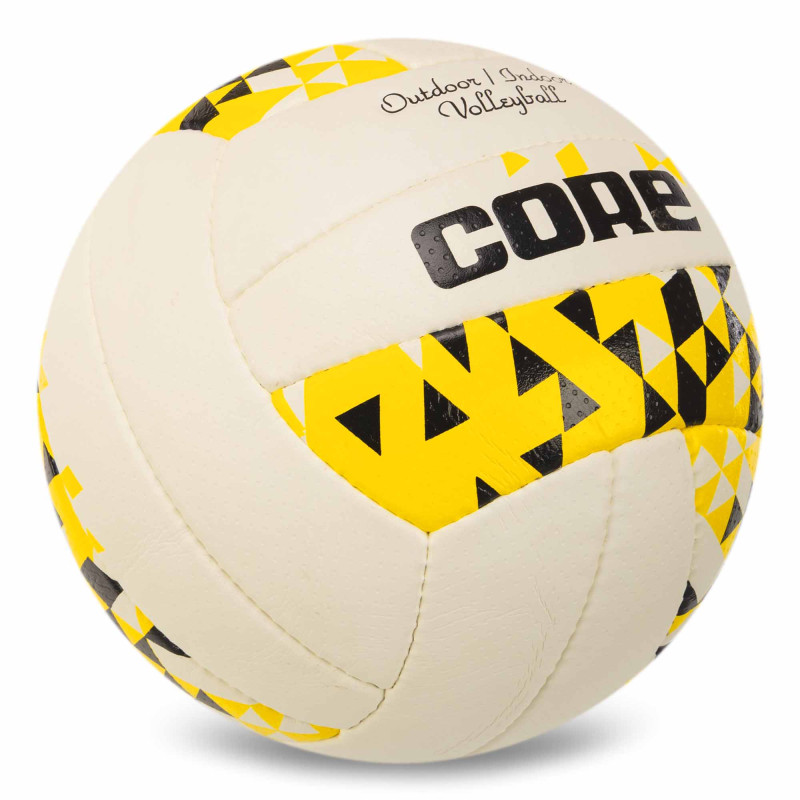 М'яч волейбольний Composite Leather CORE CRV-035 №5 білий-жовтий