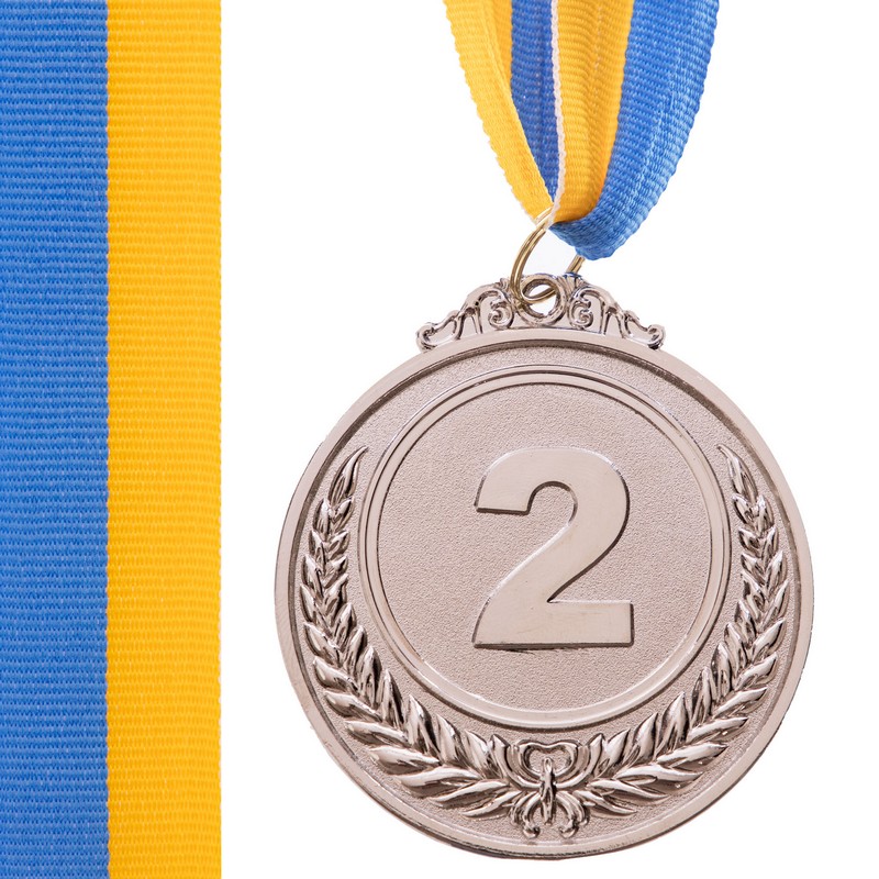 Медаль спортивна зі стрічкою Sport FAME C-3968 ø6,5см золото, срібло, бронза
