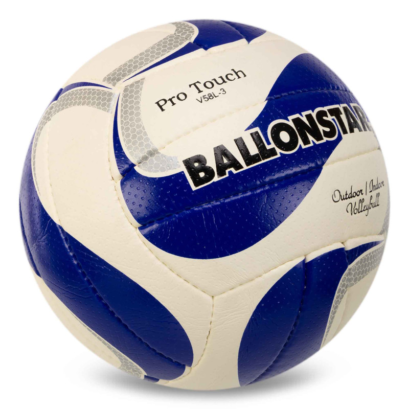 М'яч волейбольний BALLONSTAR LG2354 №5 PU білий-синій