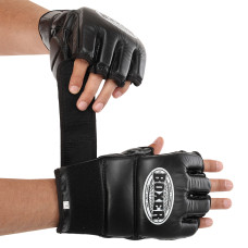 Рукавиці для змішаних єдиноборств MMA BOXER 5020 M-XL Чорний